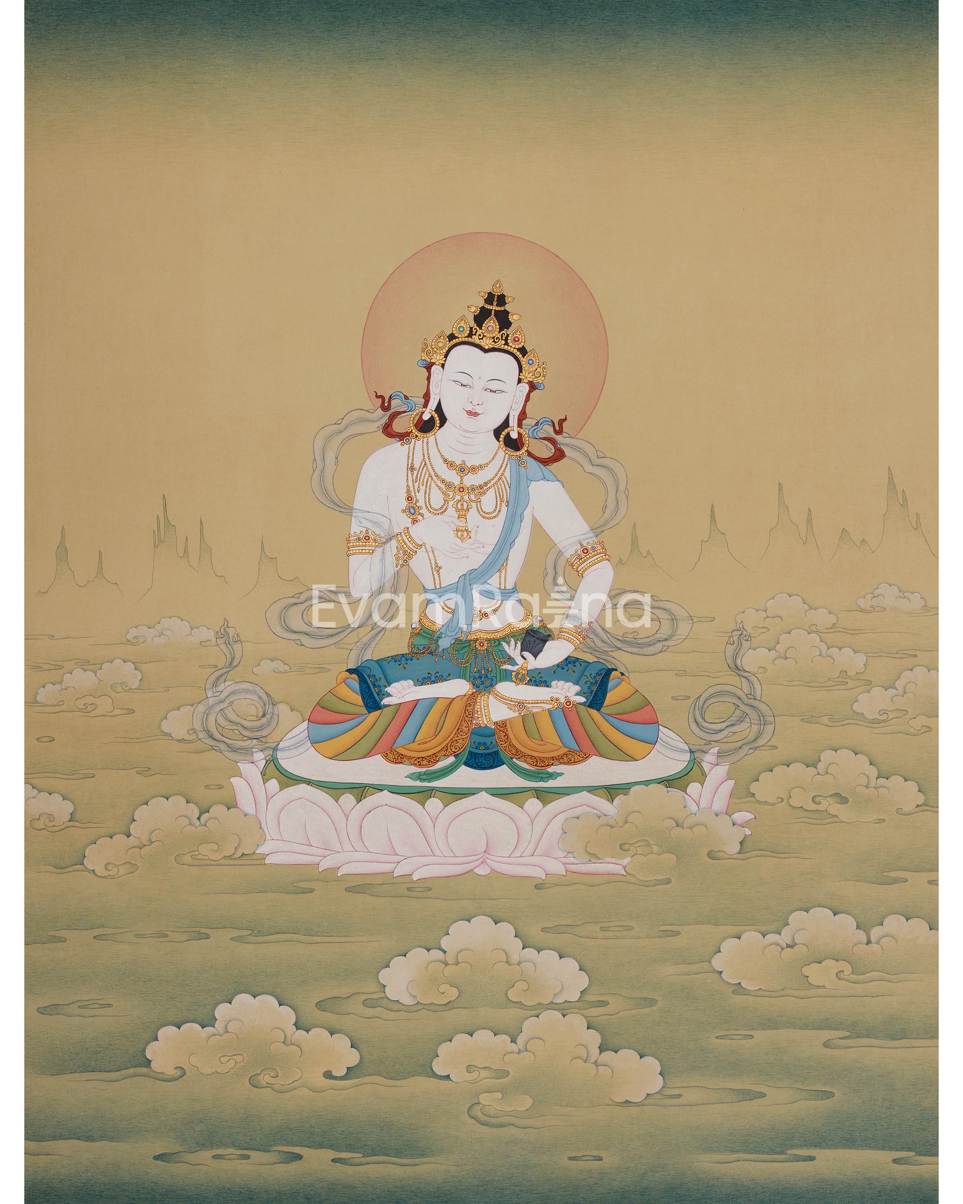Artistic Vajra sattva Purification Buddha Thangka