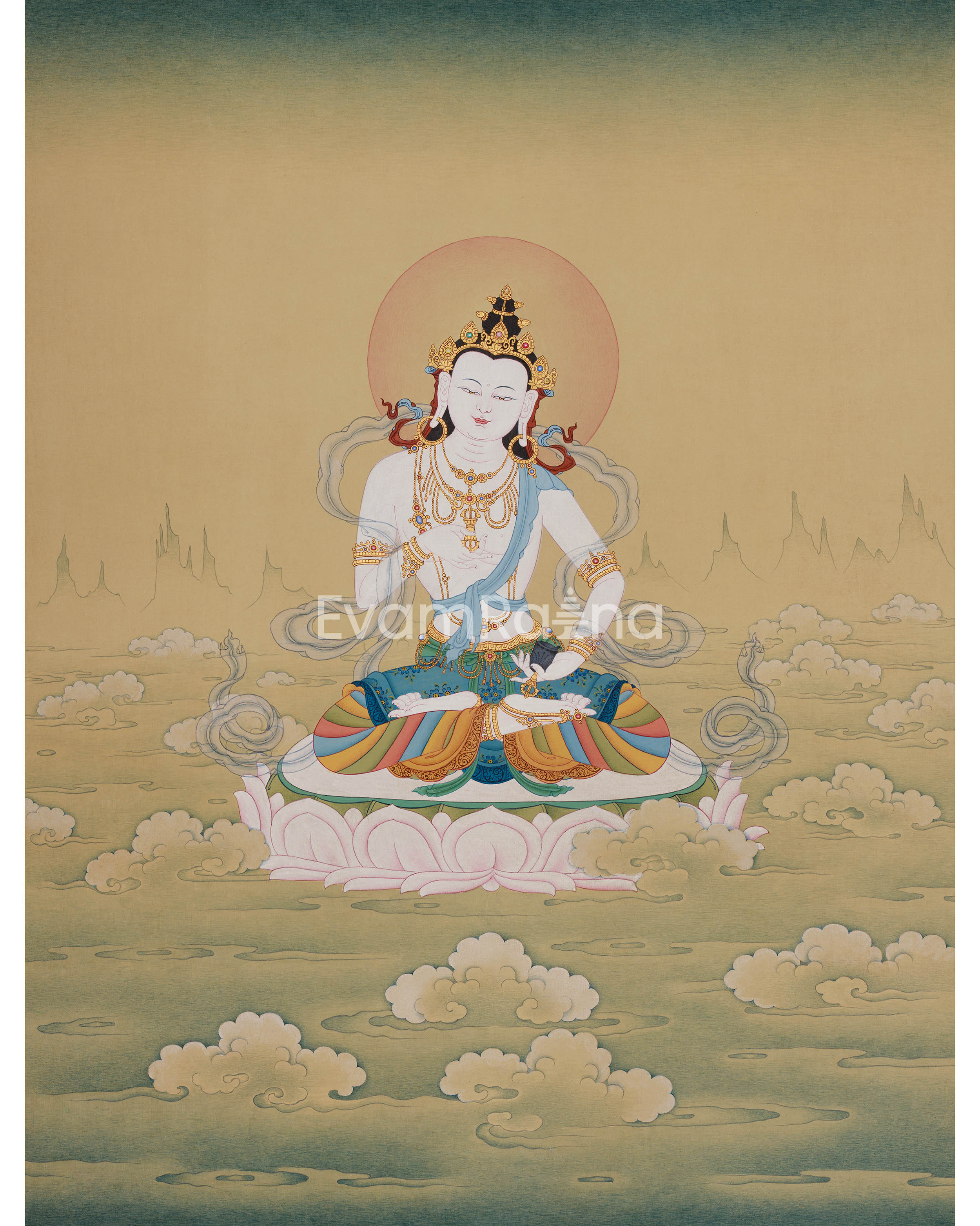 Artistic Vajra sattva Purification Buddha Thangka