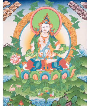 Adi Buddha, Dorje Sempa (Vajrasattva) Thangka