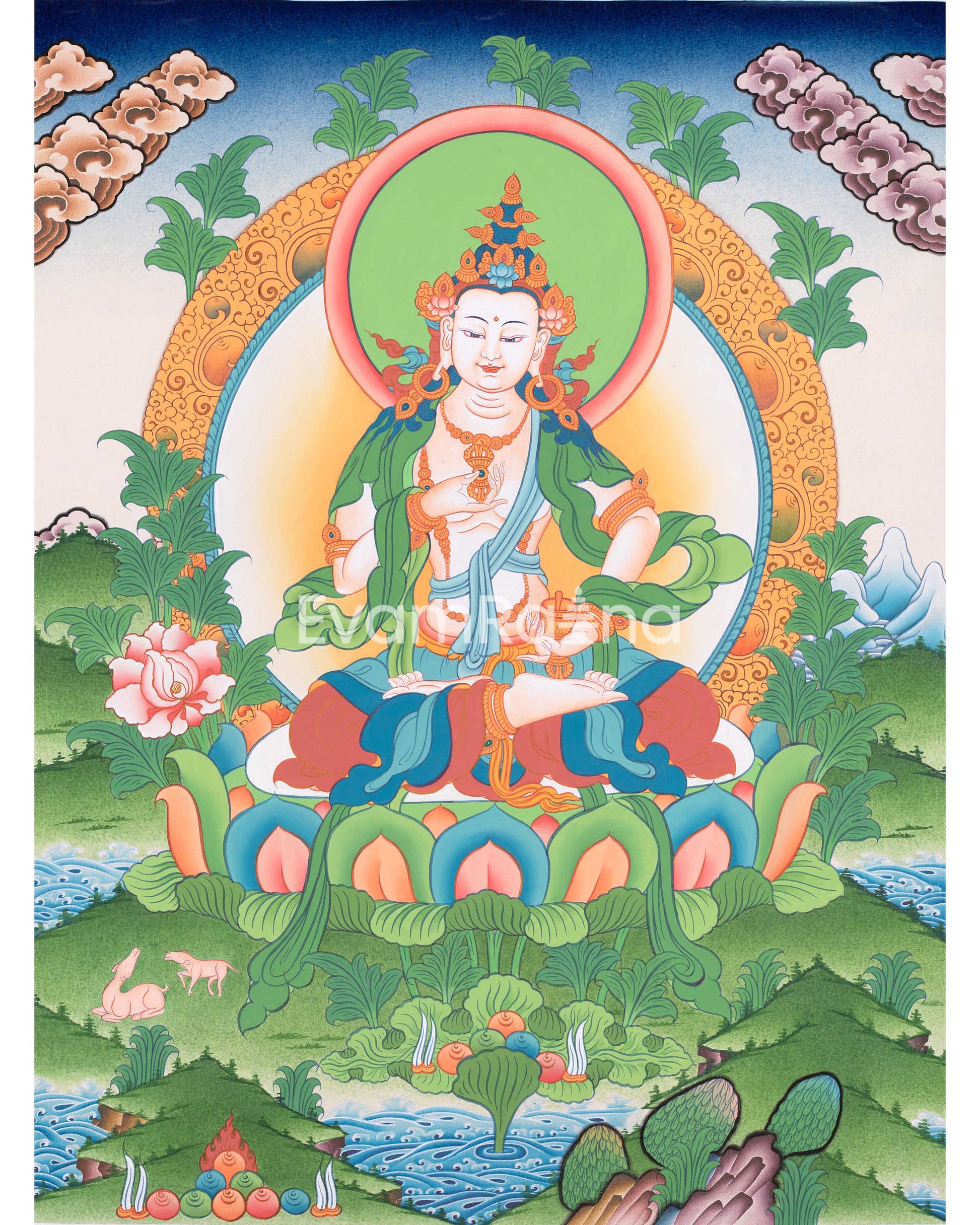Adi Buddha, Dorje Sempa (Vajrasattva) Thangka