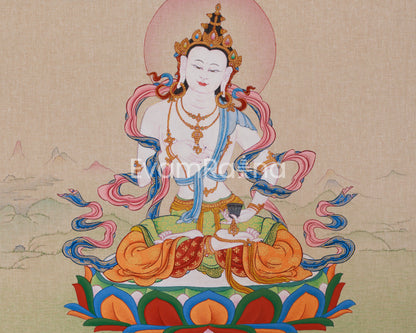 Traditional Bodhisattva Vajrasattva Thangka | Purification and Enlightenment