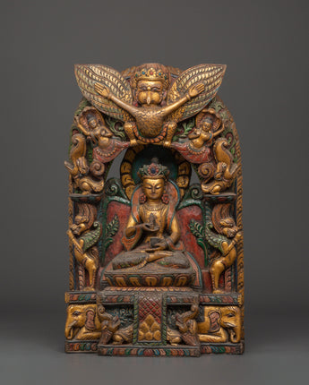 Handcrafted Wooden Vajrasattva Statue