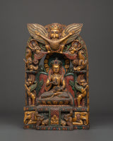 Handcrafted Wooden Vajrasattva Statue