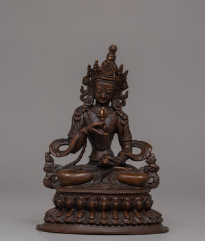 Oxidized Copper Vajrasattva Statue 