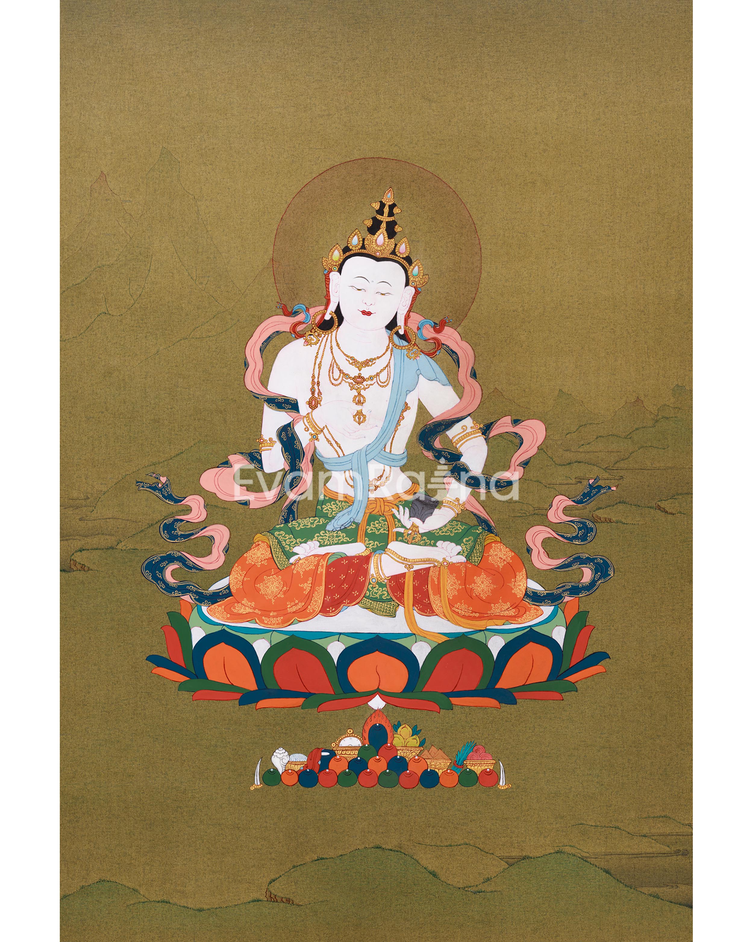 Dorje Sempa Artwork | Traditional Tibetan Buddhist Painting