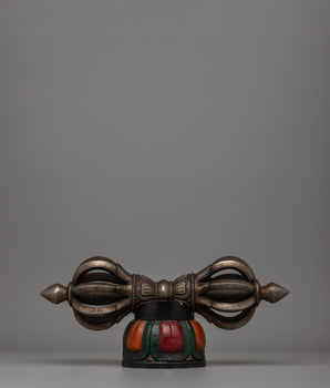 Iron Vajra with Wooden Base