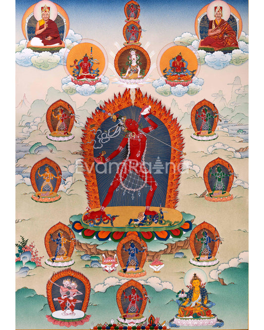 Vajrayogini With Others Print