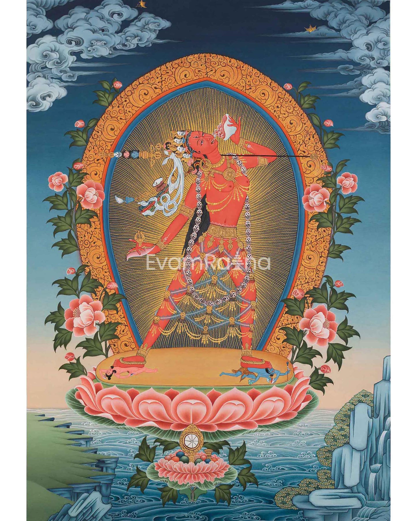 Vajrayogini Thangka in Tibetan Style