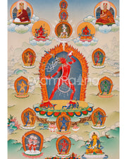Canvas Print of Vajrayogini with 8 Dakini Thangka | Rare Vajrayana Deities Depiction | High-Quality Print
