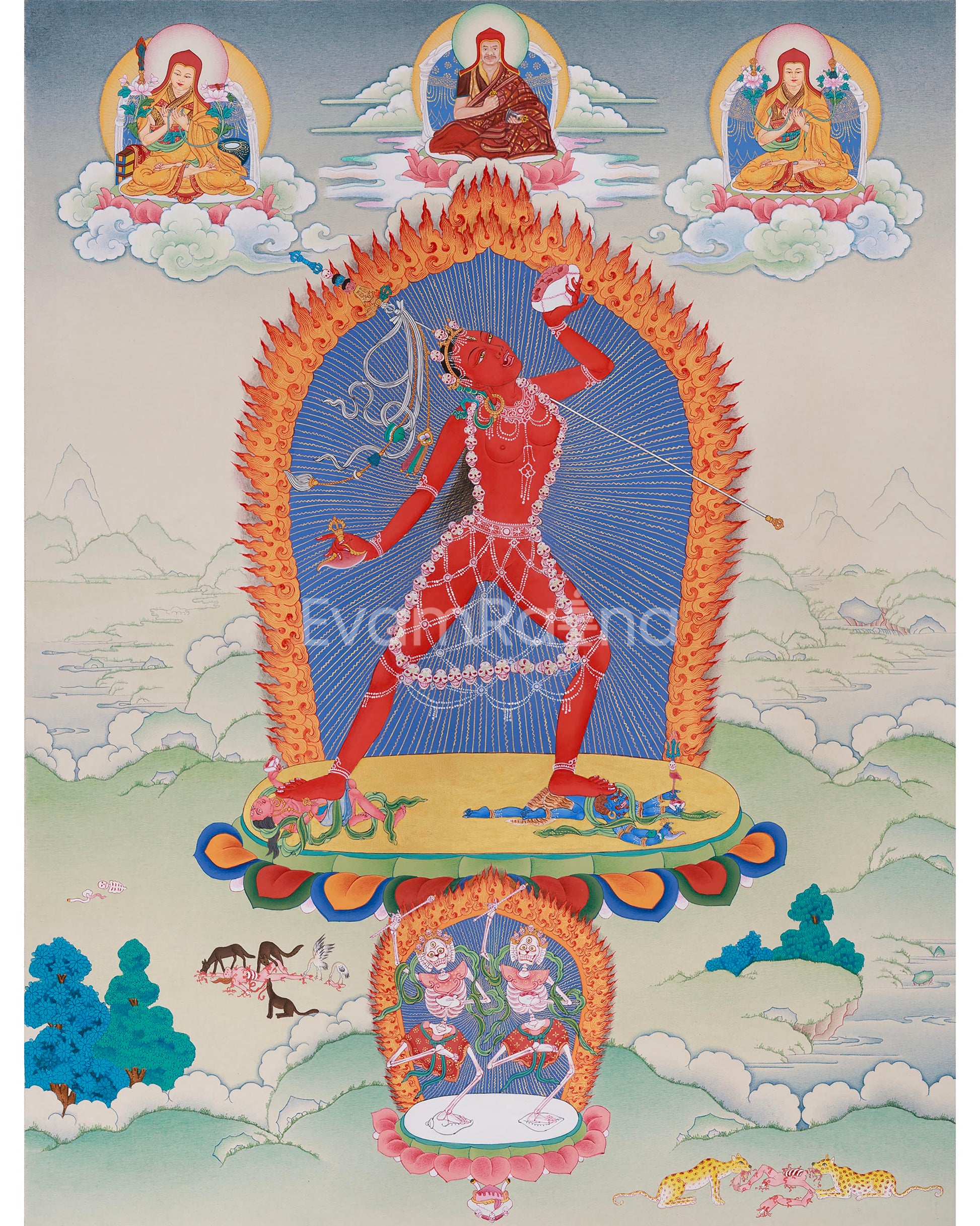 Red Dakini Vajrayogini Thangka 