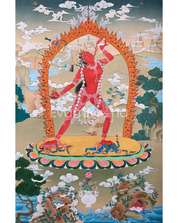 Vajrayogini, Dakini Thangka Painting Print