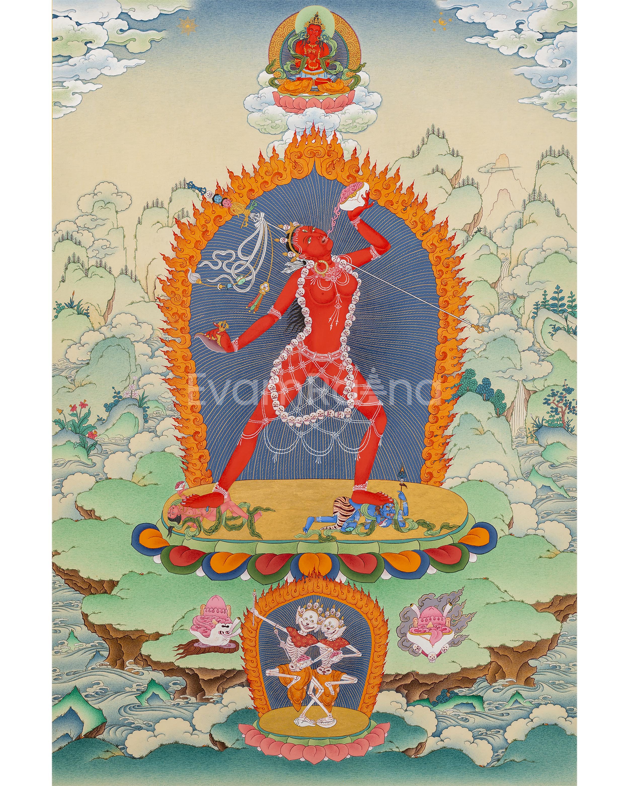 Vajrayogini Dakini Thangka Print 