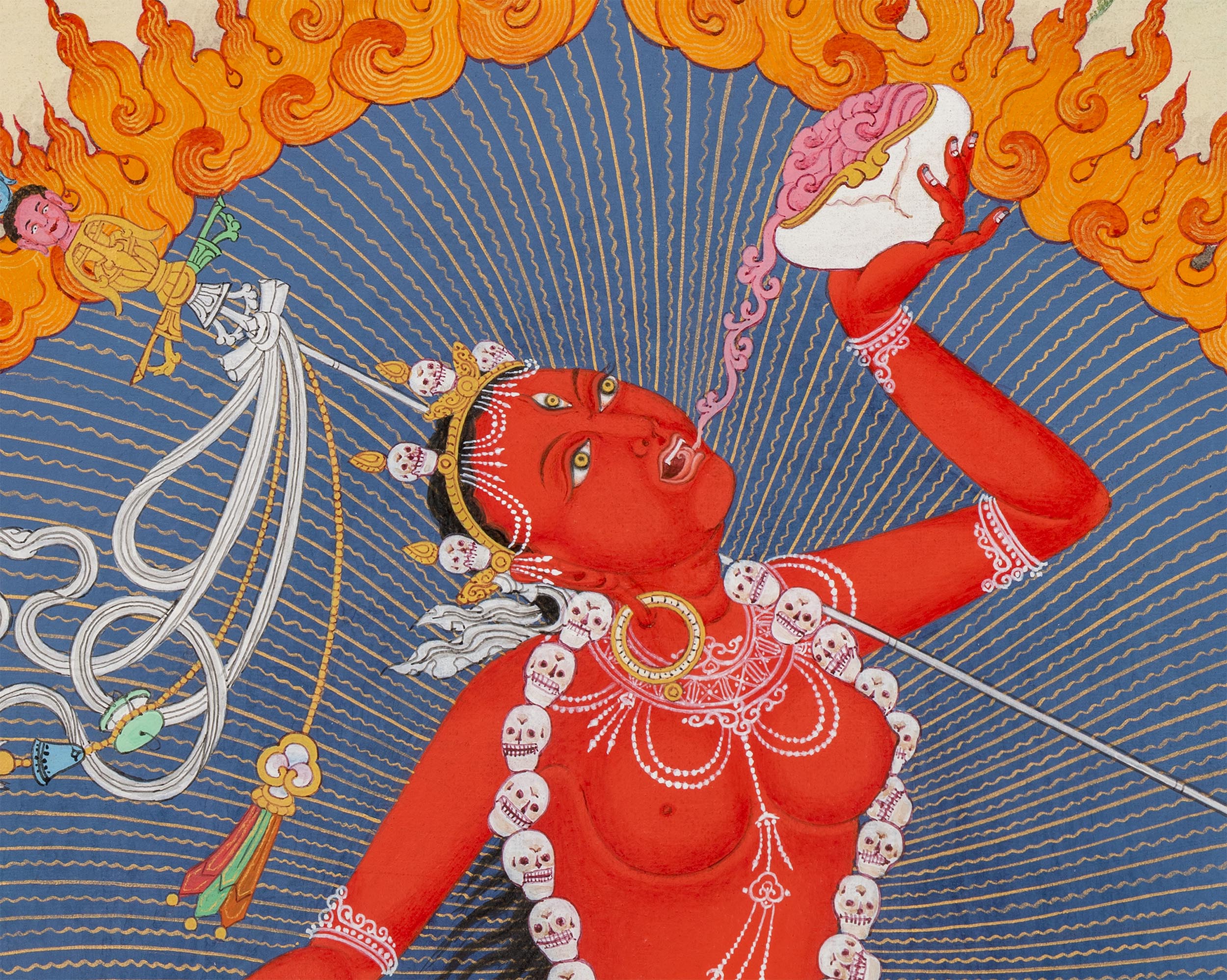 Vajrayogini Dakini Thangka Print | The Divine Feminine Goddess | Spiritual Wall Decoration