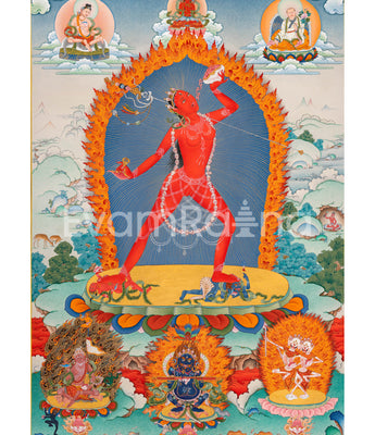 High Quality Vajrayogini Canvas Print |  Karma Gardi Style Dakini Artwork