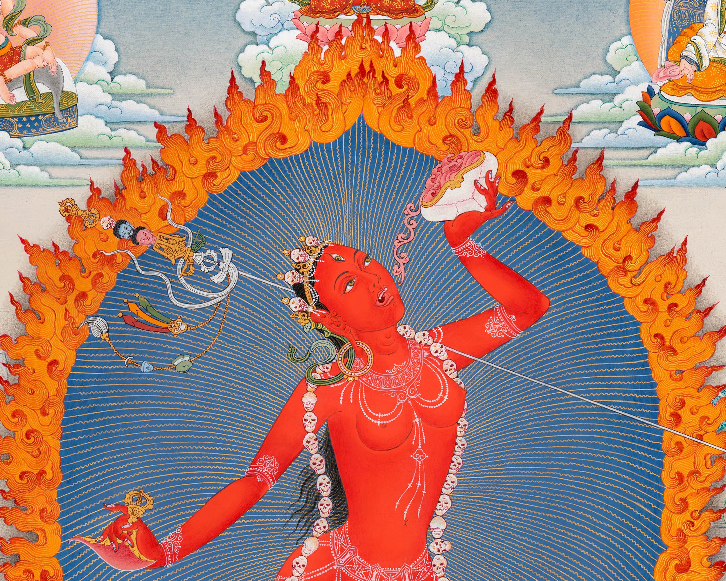 High Quality Vajrayogini Canvas Print |  Karma Gardi Style Dakini Artwork