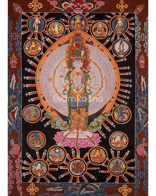 1000 Armed Avalokiteshvara Thangka