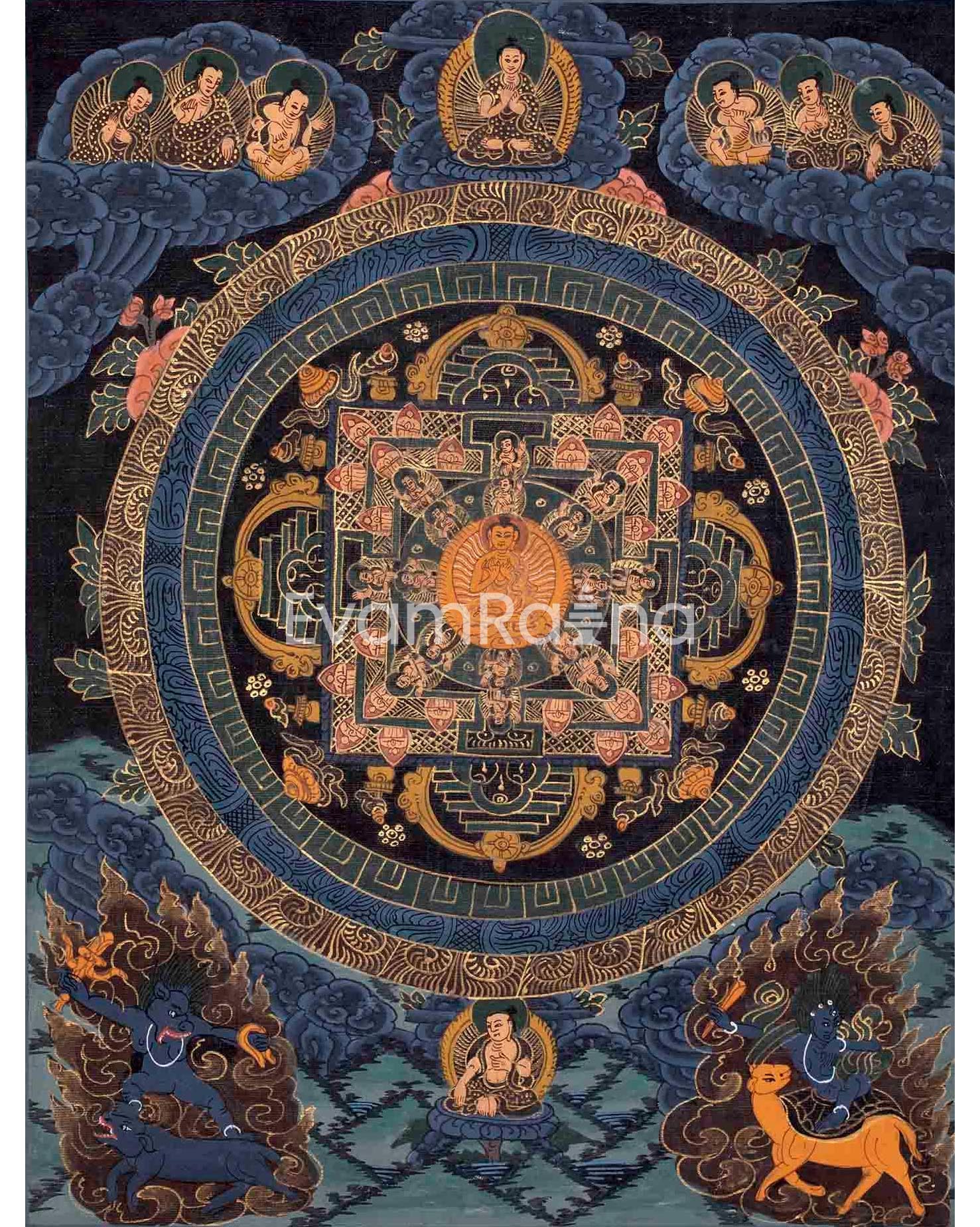 Vintage Buddha Mandala