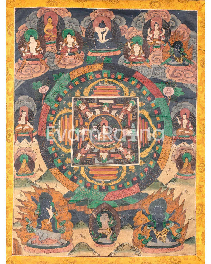 Vintage Buddha Mandala 