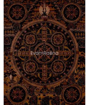 Vintage Heruka Mahakala Mandala Thangka