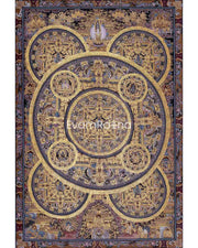 Hand Painted Vintage Heruka Mandala Thangka