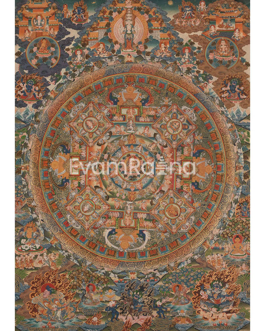 Vintage Mandala Thangka 