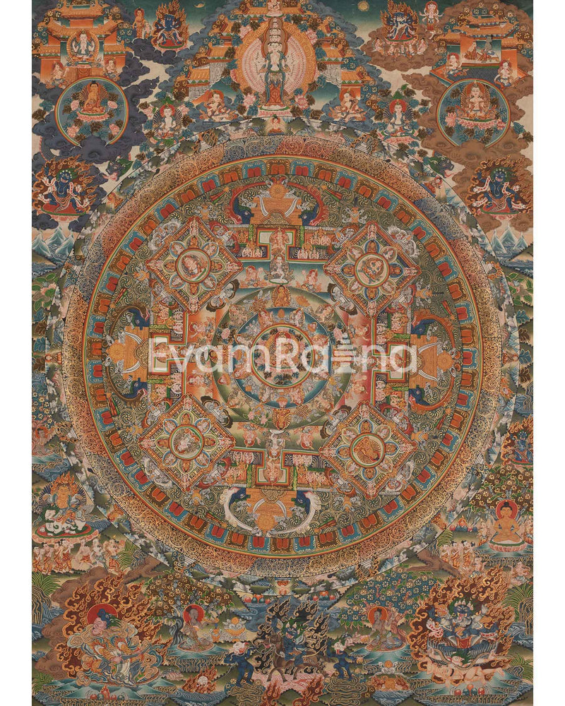 Vintage Mandala Thangka 