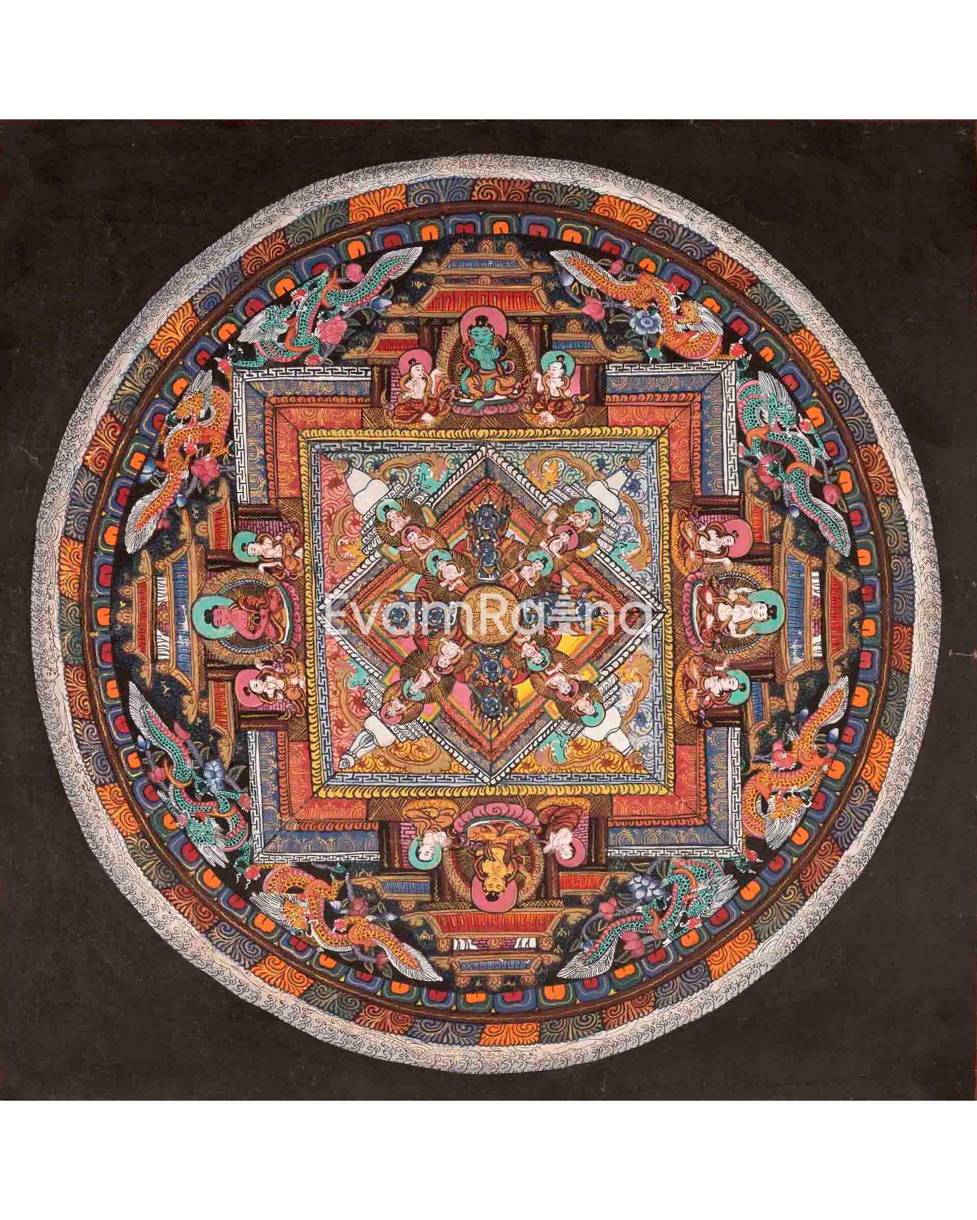 Vintage Mandala of Buddha
