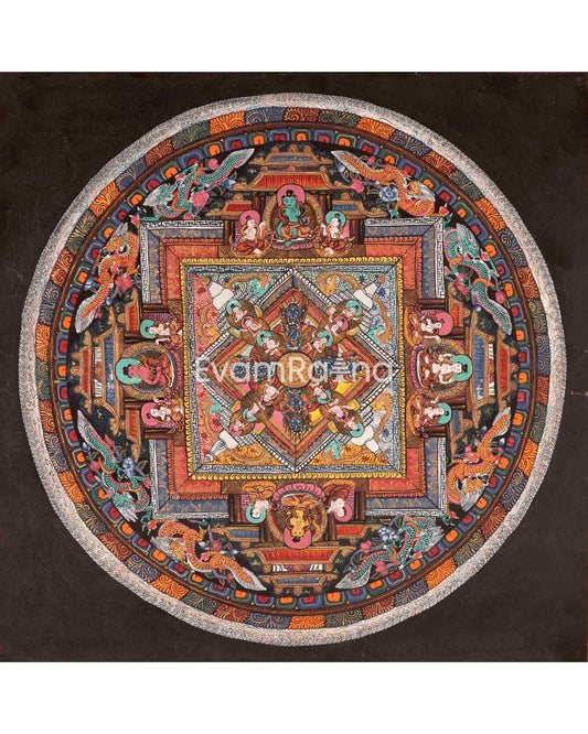 Vintage Mandala of Buddha 