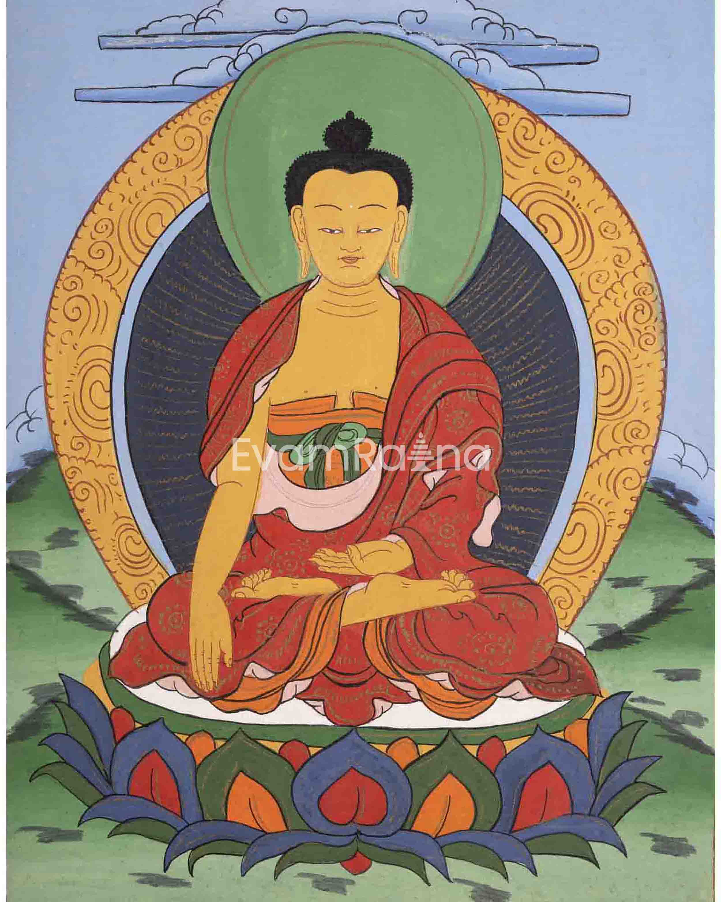 Vintage Shakyamuni Buddha Thangka