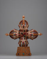Crystal Double Vajra with Stand