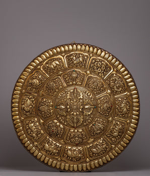 Brass Crossed Vajra Mandala Wall Hanging