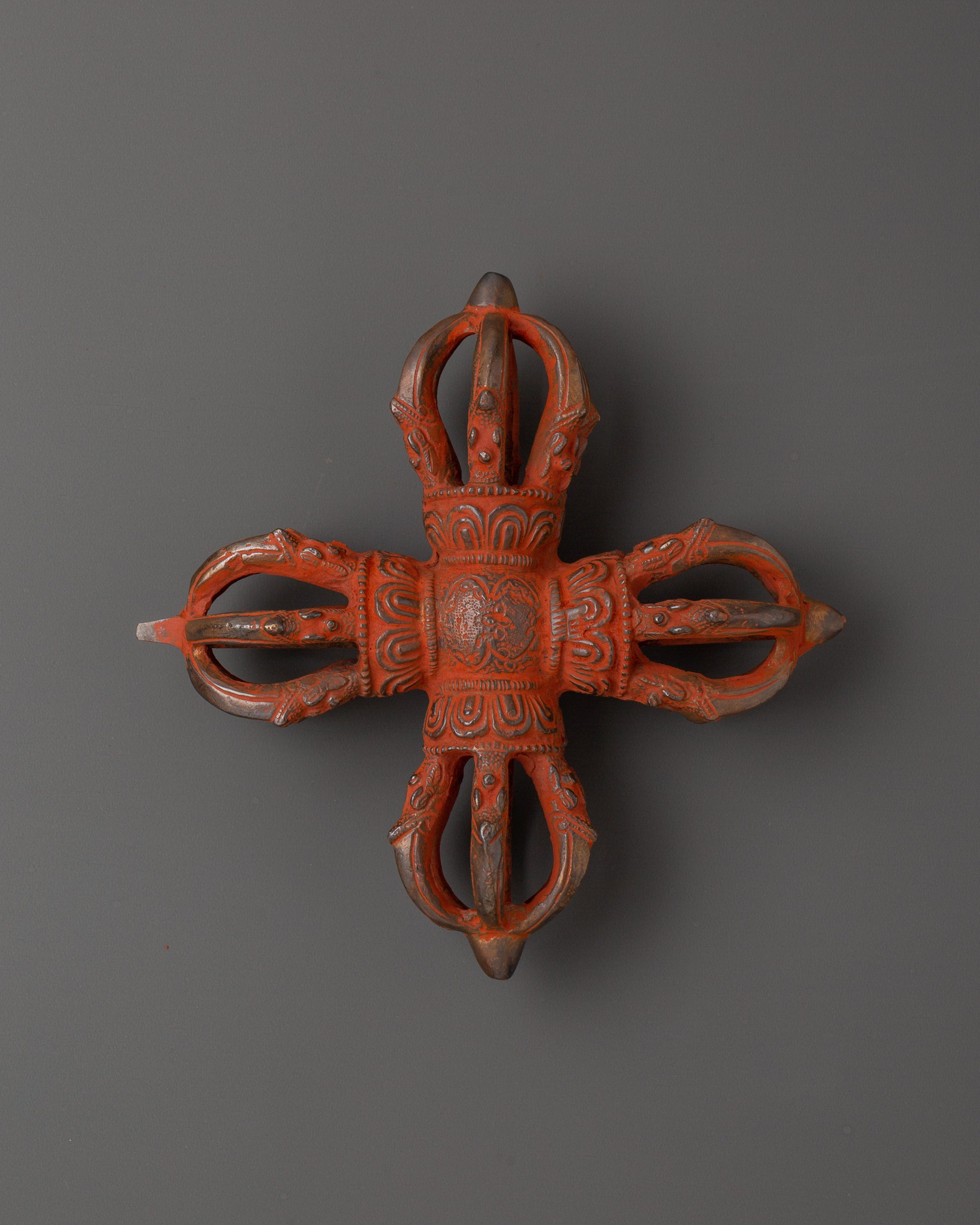 Sacred Oxidized Brass Vishwo Vajra