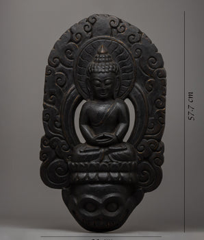 Wooden Amitabha Buddha Statue | Ideal for Spiritual Homes & Meditation Areas