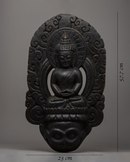 Wooden Amitabha Buddha Statue | Ideal for Spiritual Homes & Meditation Areas