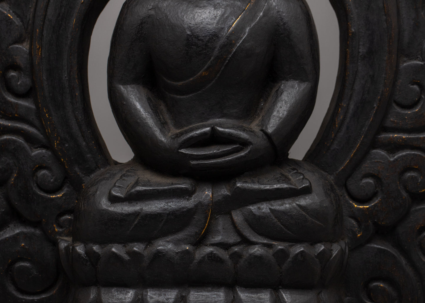 Wooden Amitabha Buddha Statue | Ideal for Spiritual Homes & Meditation Areas