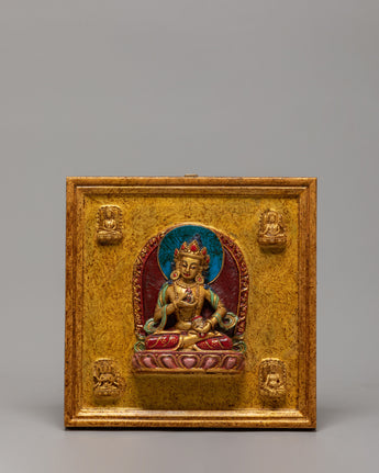 Handmade Buddhist Deity Relief Wall Hanging