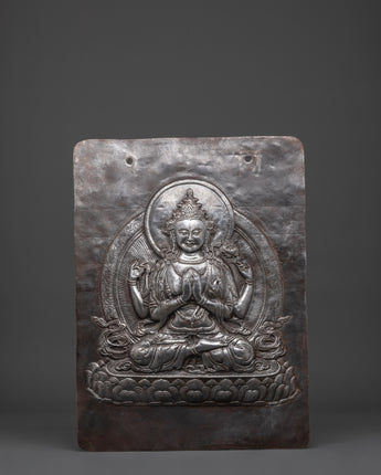 Iron Chenrezig Wall Hanging 
