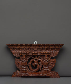 Wooden Hand Craved Om Wall Art