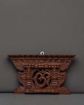 Wooden Hand Craved Om Wall Art
