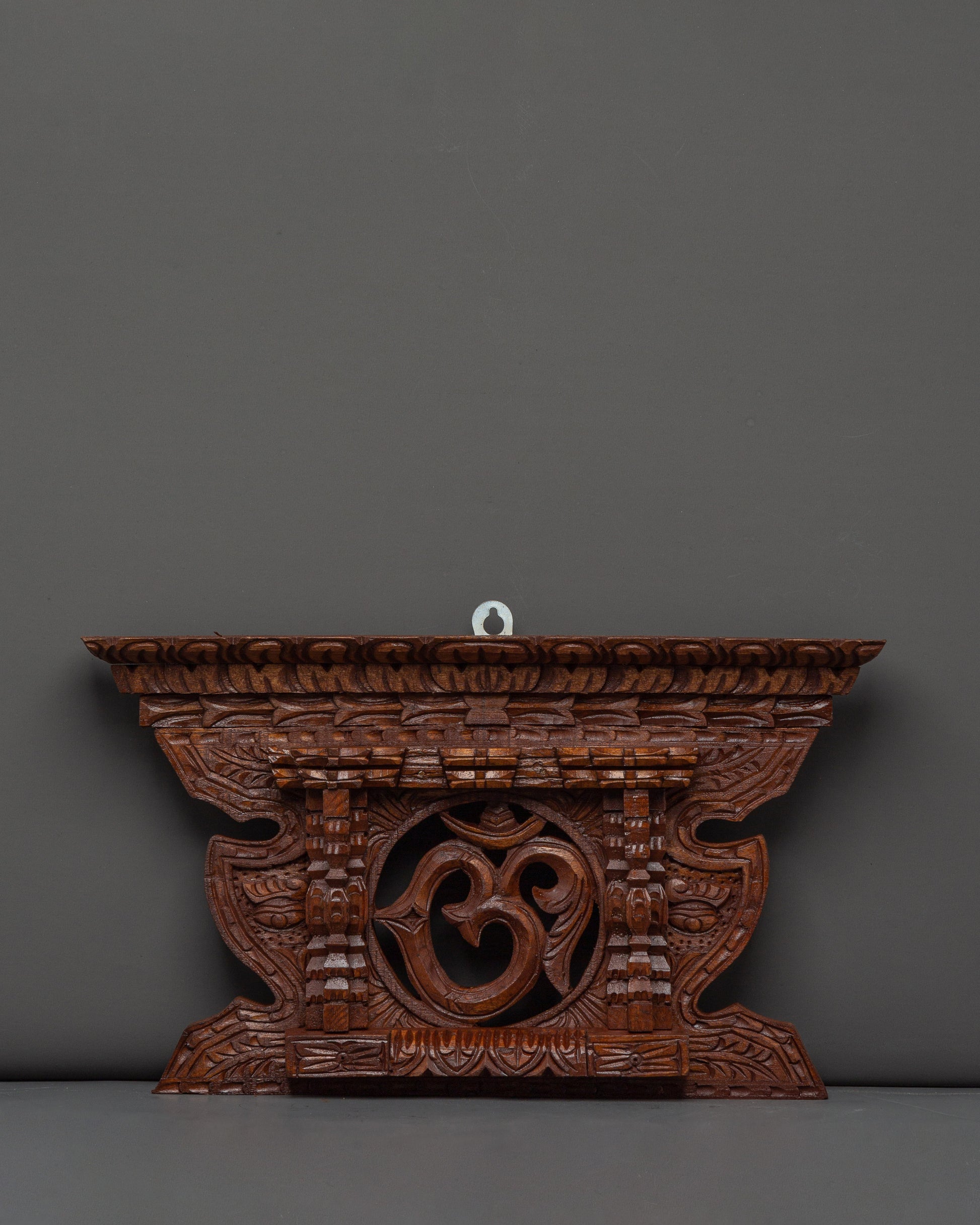 Wooden Hand Craved Om Wall Art