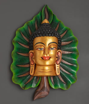 Buddha Wall Hanging on Bodhi Leaf