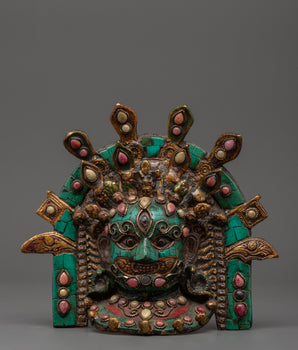 Turquoise Coral Wall Hanging Mask
