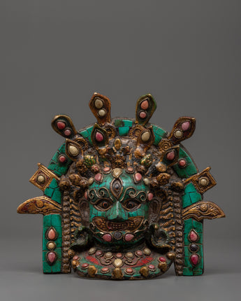 Turquoise Coral Wall Hanging Mask