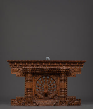 Hand-Carved Peacock Wall Hanging