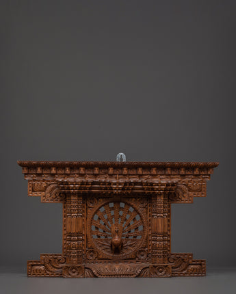 Hand-Carved Peacock Wall Hanging