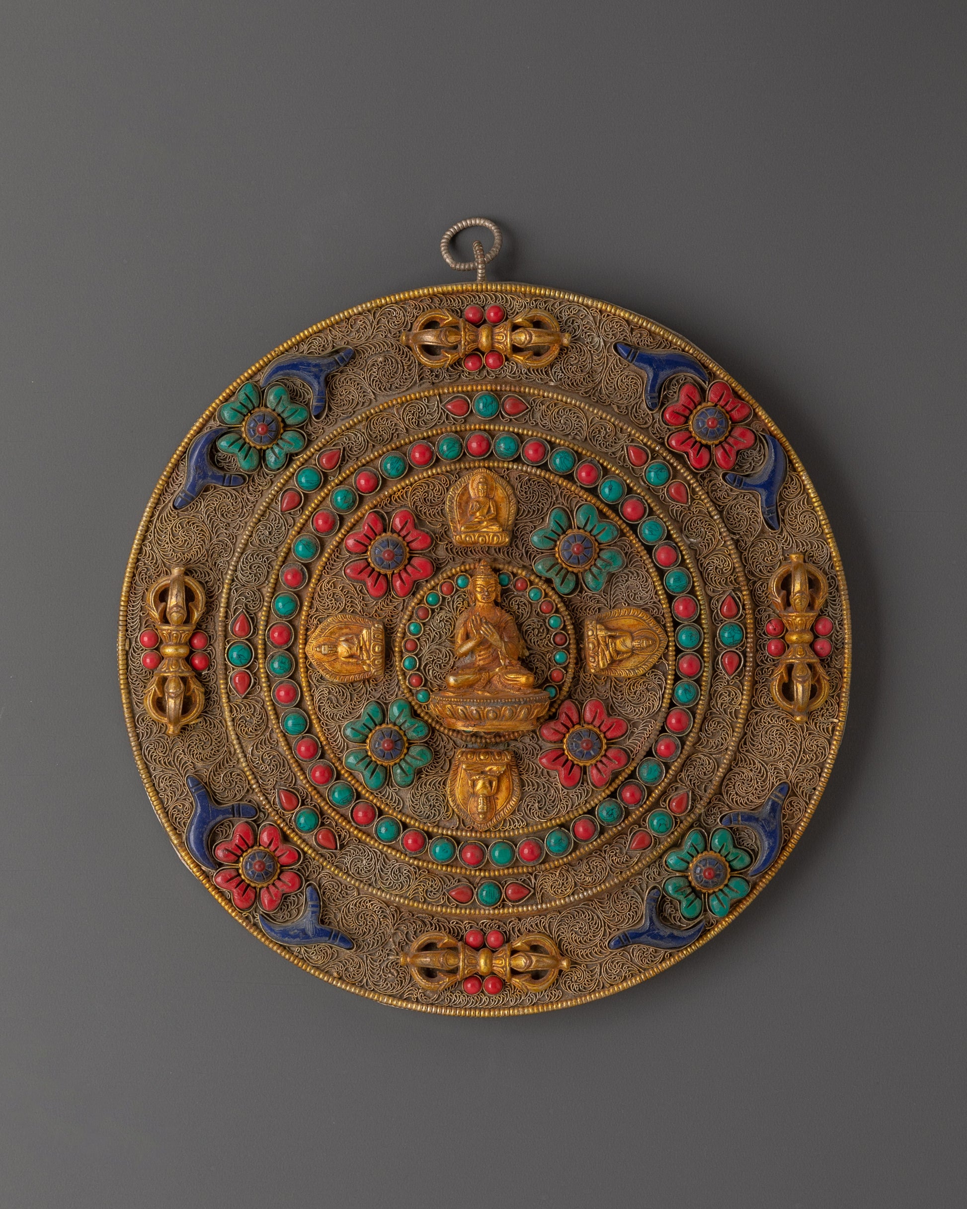 Handcrafted Tibetan Filigree Mandala Wall Hanging