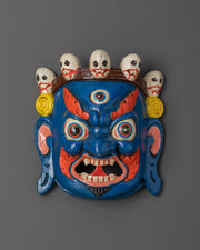 Handcrafted Tibetan deity wall mask