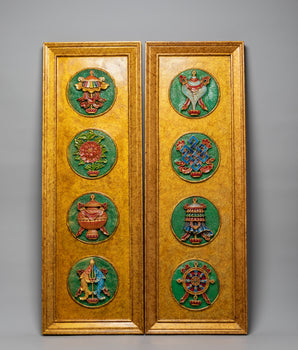 Sacred Eight Auspicious Symbol Wall Hanging 