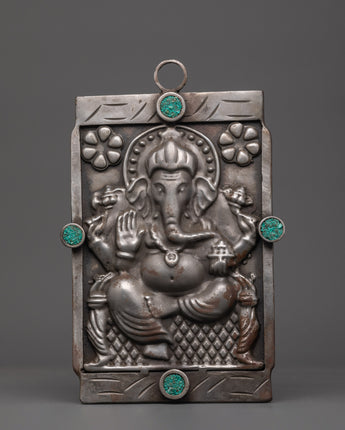 Hand-carved Ganesh Wall Hanging