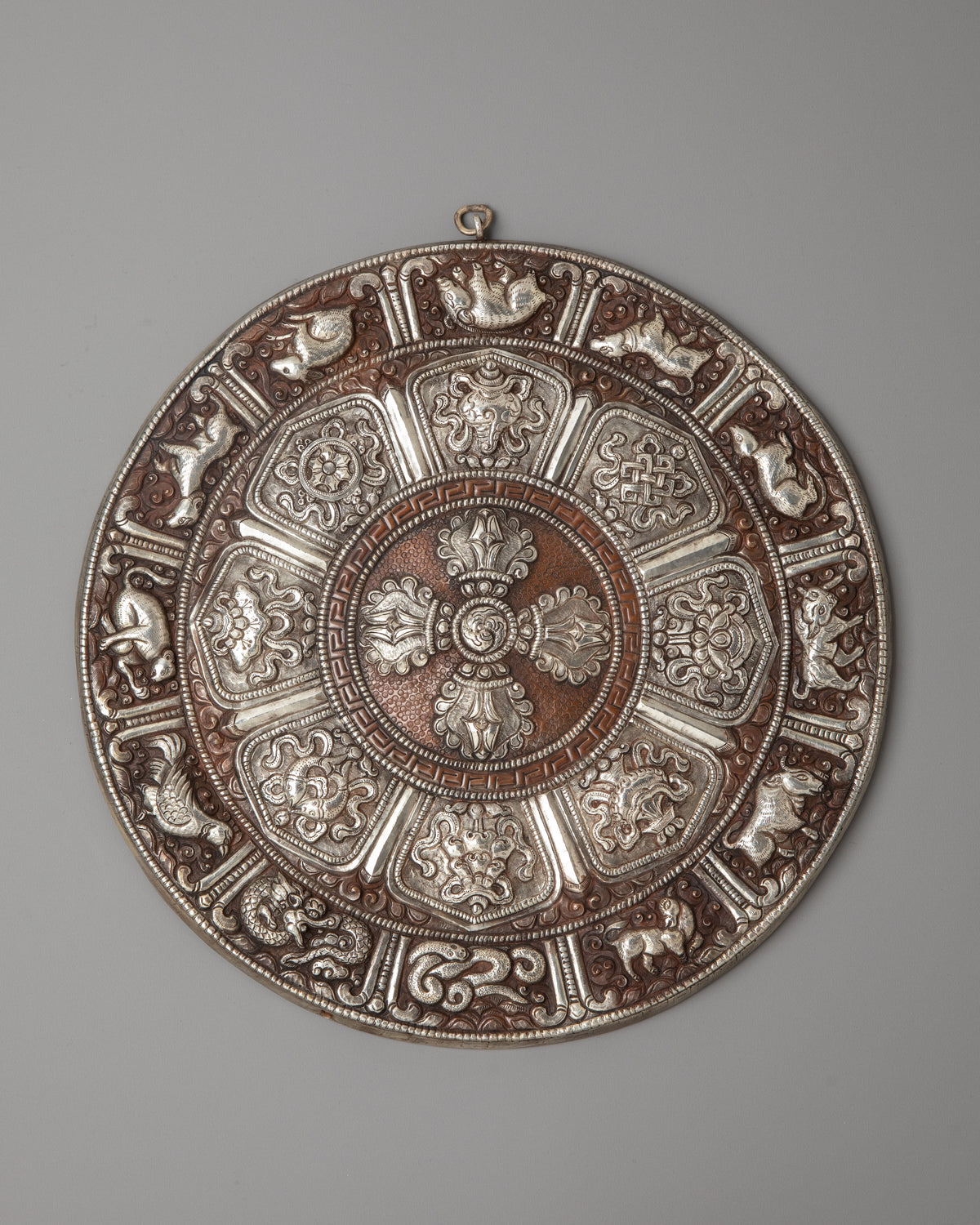 Silver Plated and Oxidized Copper Wall Hanging